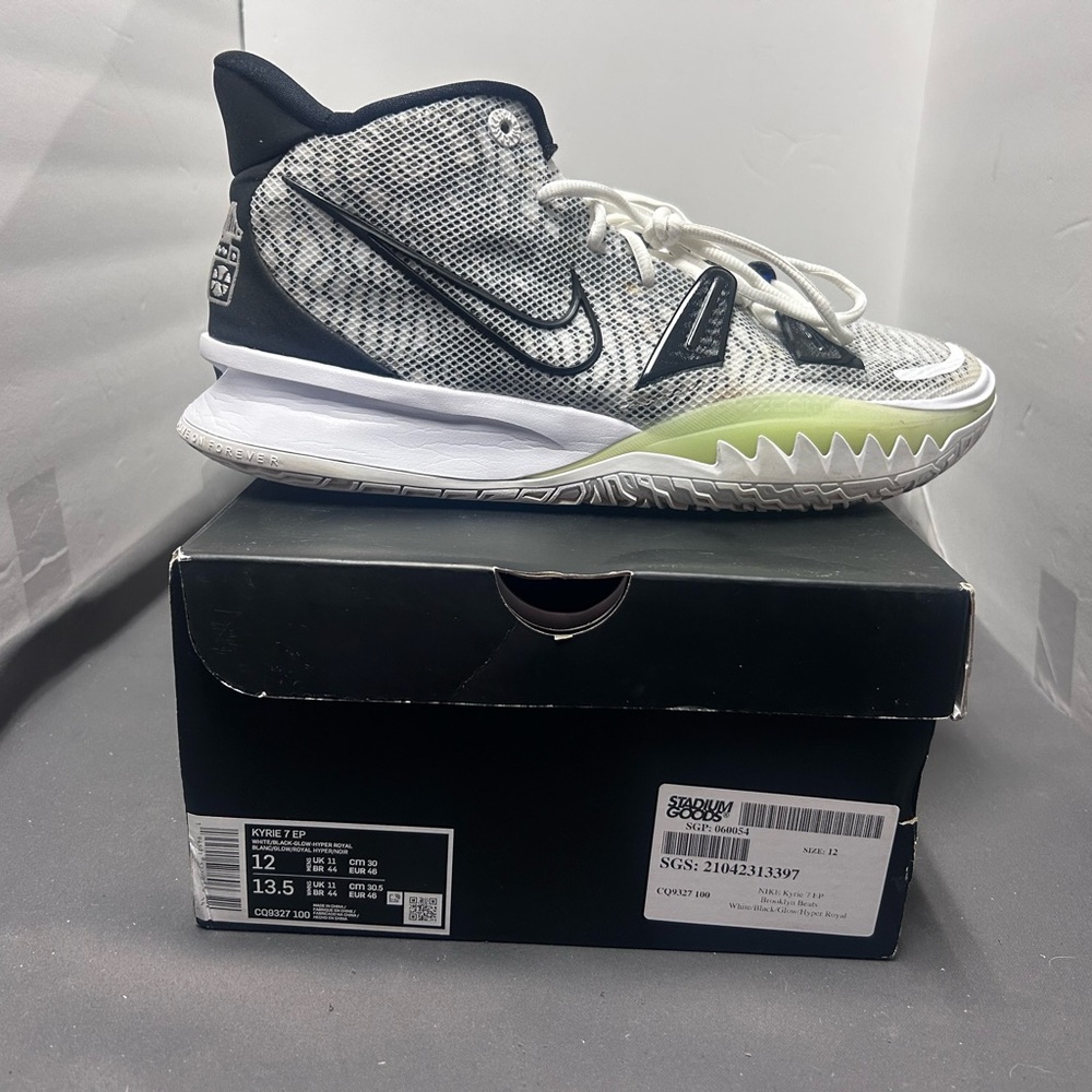 Size 12 - Nike Kyrie 7 Brooklyn Beats. CQ9327-100. Good Condition With OG Box.